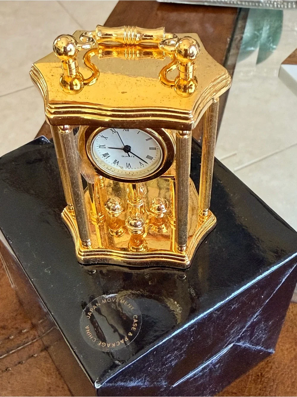 Gold Tabletop Clock - Brand Unspecified